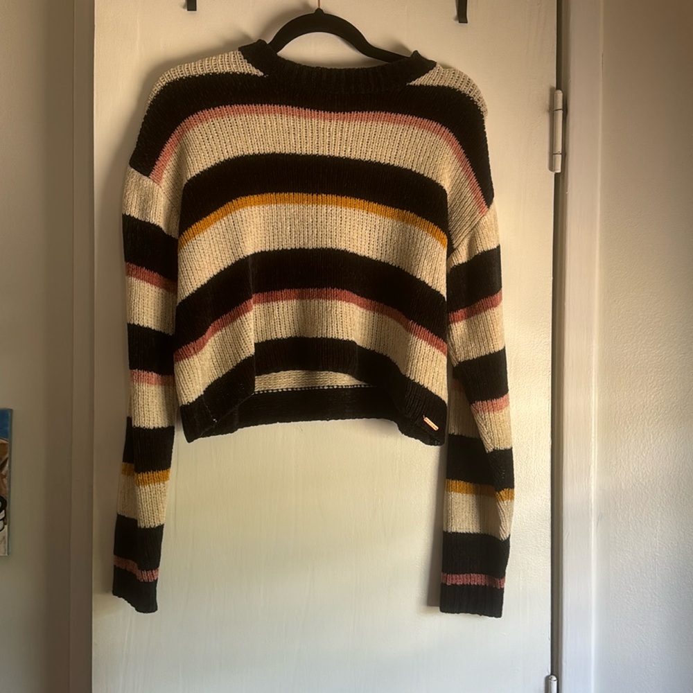 XS Volcom Cropped Striped Sweater